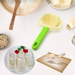 2886 Plastic Round Roll Forming Cutter Cake Ball Tongs and Molds, Puri Cutter, Roller Machine for Baking Tools (1 Pc Mix Color)