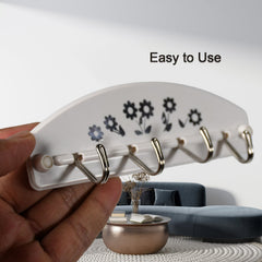 7901 Wall Adhesive Hook Hanger 4 Hooks Hanger Strong Multipurpose Hanger Hooks DeoDap