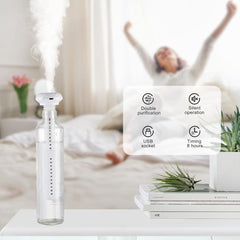0320 Mini Portable Humidifier for Car, Personal USB Powered Bedroom Quiet Humidified Ultrasonic Cool Mist Humidifier Plants, Car, Travel, Office, Hotel (1 Pc)