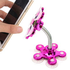0662 Phone Holder, 360°Rotatable Phone Stand Multi-Function Double-Sided Suction Cup Mobile Phone Holder ( MOQ :- 6 Pc )