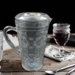 3692 Mocktail Pet Jug Plastic Jug With lid, Drinking Beverage Jag, Transparent Tableware Reusable BPA Free, Plastic Water jug for Home use, Perfect for Home, Restaurants