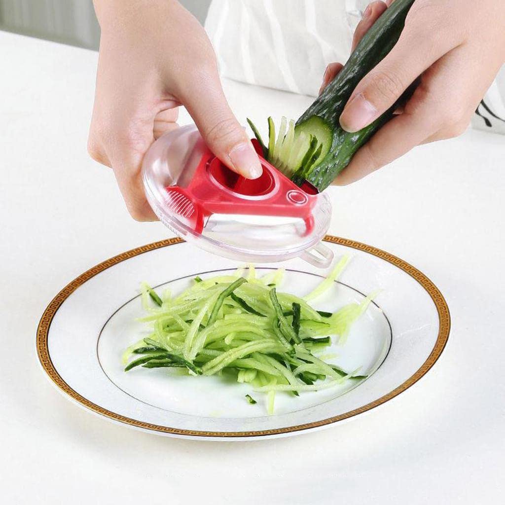 2774A 3 in 1 Multi Function Three Use Rotary Hanging Round Planer Peeler and Cutter Vegetable Slicer Kitchen Tools Kitchen Gadgets DeoDap
