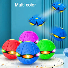 8039 Football Flat Throw Disc - with 3 LED Light Flying Toys DeoDap