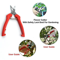 9135 Heavy Duty Stainless Steel Cutter, Nonƒ??slip Trimming Scissors Durable Not Easy To Wear for Gardening Pruning Of Fruit Trees Flowers and Plants