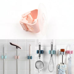 7495 Broom Holder Wall Mounted, Mop and Broom Holder Broom Organizer Grip Clips, No Drilling, Wall Mounted Storage Rack Storage & Organization for Kitchen, Bathroom, Garden (1 Pc)