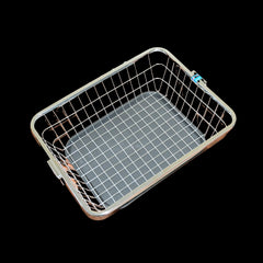 5853 Dish Drainer Rack With Drip Tray Stainless Steel Dish Drainer Rack with Drip Tray, Utensil Drying Stand for Kitchen Plate Rack Bartan Basket for Kitchen Utensils/Dish Drying Rack with Drainer/Bartan Basket/Plate Stand ( 57 x 45 x 19 cm)