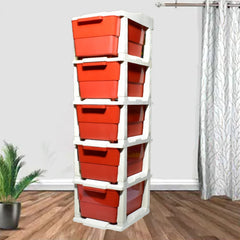 4784 Multi-Purpose Anti-Slip 5 Layer Modular Drawer Storage System DeoDap