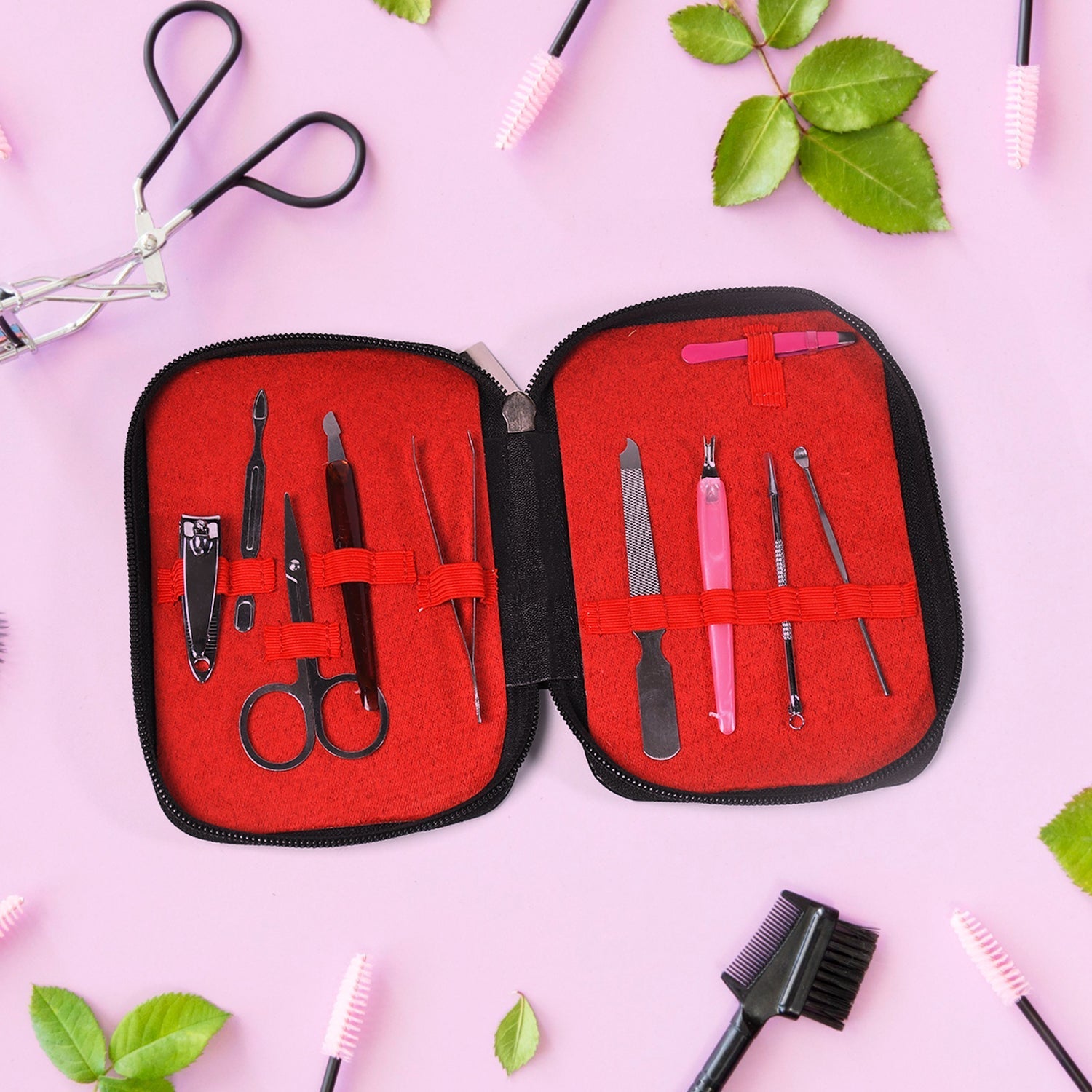 1268 Manicure Pedicure Kit Steel Kit Stainless Steel Manicure Kit Professional Grooming Care Tools For Men & Women Care (10 tool ) DeoDap