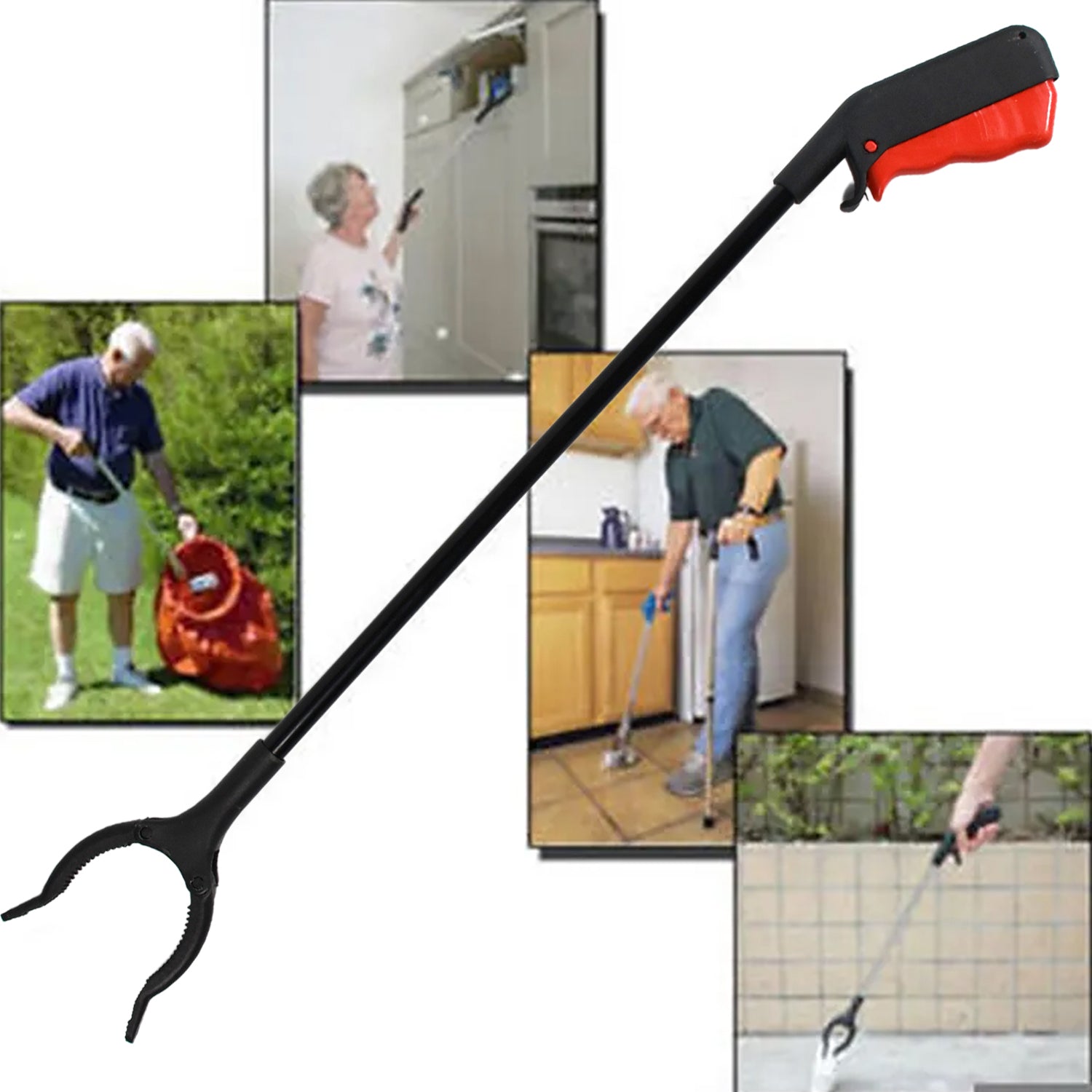 7514 Extra Long Pickup Aid Trash Picker Upper, Rotating Hand, Heavy Duty Grip Arm - Reaching Assist for Litter, Elderly, Garden Disabled, Handicap Arm DeoDap