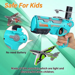 4413A Airplane Launcher Gun Toy with Foam Glider Planes, Outdoor Games for Children, Best Aeroplane Toys for Kids, Air Battle Gun Toys ( 5 Plane Include ) DeoDap