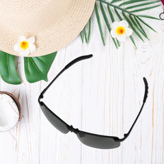 7702 Sports Sunglasses Classic Luxury Lightweight Rimless Sports Sunglasses For Driving , Fishing , Hiking & outdoor Use DeoDap