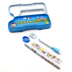 4562 Bus Shape Compass Box for Boys, Kids School Accessories | Pencil Box with Wheels for Girls and Kids, String Operated Case Students School Supplies - Stationery Set Organizer Birthday Return Gift for Kids