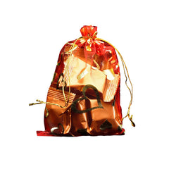 4527 Net Fabric Drawstring Pouch for Dry Fruits Packing, Organza Shagun Potli Baba, Wedding Party Favor Gift Bags