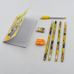 4600 8 PC SET STATIONARY SET INCLUDING 4 PENCIL RUBBER PENCIL SHARPENER 1SKETCH PEN & SMALL BOOK SCHOOL, OFFICE PRODUCT GIFT