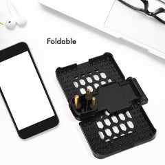 6496B Multi-Purpose Wall Holder Stand for Charging Mobile Just Fit in Socket and Hang ( Black ) DeoDap