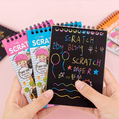 4609 Crafts Rainbow Art Scratch Paper Book Sheets 10 Page ( Pack of 1 ) DeoDap