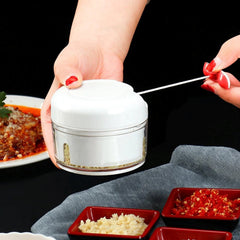 5755 Multi-Function Manual Food Chopper, Garlic Grinder Vegetable Chopper, Portable Mini Household Garlic Slicer, Ginger Slicer, Garlic Cutter Chopper, Vegetable Slicer, Kitchen Gadget, 2 Blade (1 Pc )