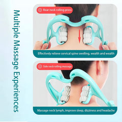 6593A NECK SHOULDER MASSAGER, 13.5X7.08IN PORTABLE RELIEVING THE BACK FOR MEN RELIEVING THE WAIST WOMEN