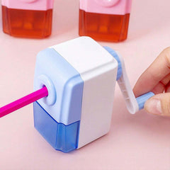 4169 Pen Pencil Sharpener | Simple Student Office Pencil Sharpener | Fashionable and Convenient Non-Slip Base Pencil Sharpener,Lightweight Manual Sharpener, Non-Slip Handle (1 Pc)