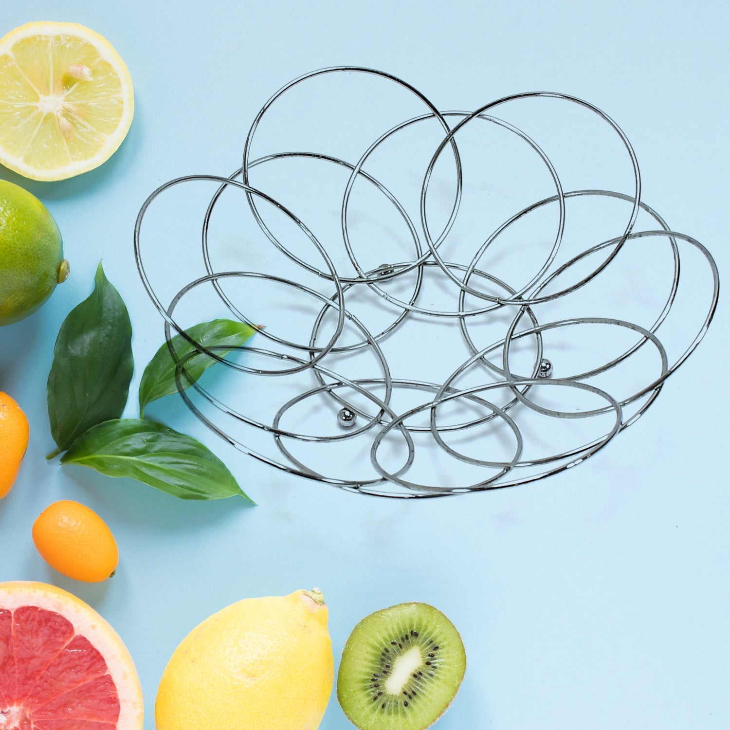5189 Fruit Storage Bowl Steel 39cm For Kitchen & Home Use DeoDap