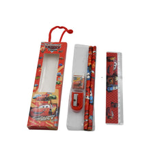 4580 Cartoon Wooden Pencil Set for Kids Boys Return Gifts Birthday Party Space Stationary Set Pencil Eraser Sharpener Combo Kit for Kids Boys