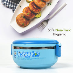 2874A Single Layer Doraemon Steel Lunch Box High Quality Premium Lunch Box For Office & School Use DeoDap