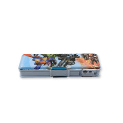 4570 Double Sided Magnetic Geometry Box, Pencil Box with Calculator and Sharpener for Boys Art Plastic Pencil Box for Girls and Boys