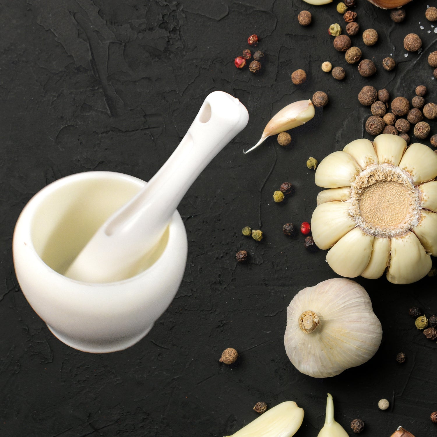 7193 Mortar and Pestle Set for Spices, Okhli Masher, Khalbatta, Kharal, Mixer, Natural & Traditional Grinder and Musal, Well Design for Kitchen, Home, Herb DeoDap