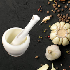 7193 Mortar and Pestle Set for Spices, Okhli Masher, Khalbatta, Kharal, Mixer, Natural & Traditional Grinder and Musal, Well Design for Kitchen, Home, Herb DeoDap