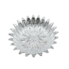 5480 Traditional Design Serving Tray, Plastic Silver Finish Serving Tray, Multipurpose Tray, Decorative Tray, Mukhwas Serving Tray (2 Pc Set)