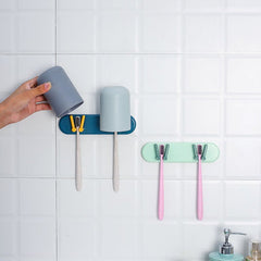4703 Plastic Multipurpose Holder Bathroom Accessories Organizer Wall Mounted Hanging Mount Shelf & Hooks (1pc)