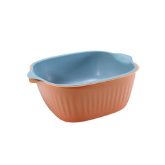 5228A KITCHEN BOWL PLASTIC WASHING BOWL AND STRAINER DRAINER BASKET FOR HOME & KITCHEN USE DeoDap