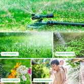 7482 360 Degree 3 Arm Sprinkler for Watering Garden and Lawn Irrigation Yard Water Sprayer DeoDap