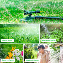 7482 360 Degree 3 Arm Sprinkler for Watering Garden and Lawn Irrigation Yard Water Sprayer DeoDap