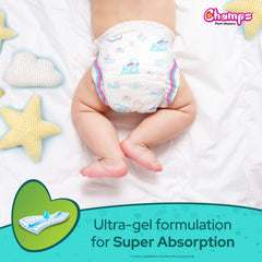 0958 Champs Soft and Dry Baby Diaper Pants 62 Pcs (Large Size L62)