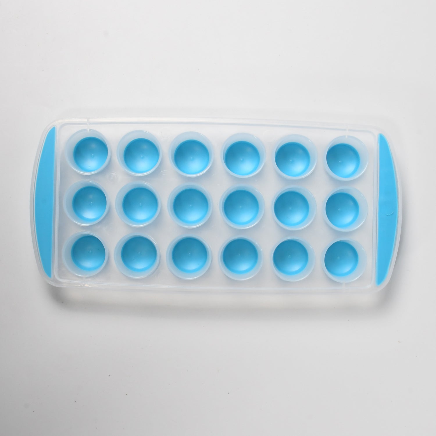 5353 Smart Push Pop Out Round Shape Mini Ice Cube Trays with Flexible Silicone Bottom | Round Shape Silicone Chocolate Mold Maker Ice Cube Tray Freeze Mold DeoDap