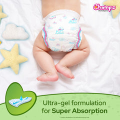 0960 Champs Soft and Dry Baby Diaper Pants 78 Pcs (Small Size S78)