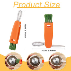 6483 3 in 1 Multifunctional Cleaning Brush Mini Glass Cover Cleaning Brush Bottle Cleaning Brush Set Cup Cleaner Brush Bottle Cap Detail Brush for Bottle Cup Cover Lid Home Kitchen Washing Tool (1 Pc)