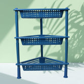2812 Triangle Storage Plastic 3-Tier Rack Shelf For Kitchen, Living Room, Bathroom, Office DeoDap