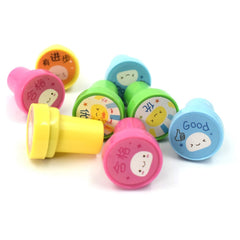 4803 Emoticon Stamps 8 pieces in Round Shape Stamp for Kids Theme Stamps for School Craft & Prefect Gift for Teachers, Parents and Students (Multicolor) DeoDap