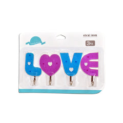1121 Love Shape Self Adhesive Hooks DeoDap
