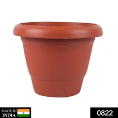 0822 Garden Heavy Plastic Planter Pot/Gamla (Brown, Pack of 1) DeoDap