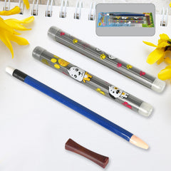 17051 Mechanical Lead Pen Pencil | With 40 Leads | Matt Black ABS Plastic Round Body | Ideal for Writing Drawing Outline Sketching (2mm Lead Pencil)