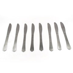 2777 8 Pieces Dinner Knife Cutlery Set Used for Salad sandwich and Portable to be Taken for Outing or Picnic DeoDap