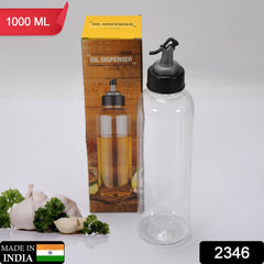2346 Oil Dispenser Transparent Plastic Oil Bottle | 1 Liter DeoDap