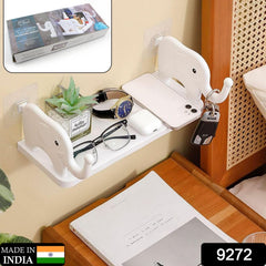 9272 MULTIFUNCTIONAL ELEPHANT SHAPED STORAGE SHELF, NO PUNCHING WALL MOUNTED MINI STORAGE RACK, CREATIVE CUTE ELEPHANT SHELF ORGANIZER FOR KITCHEN BATHROOM BEDROOM STUDY