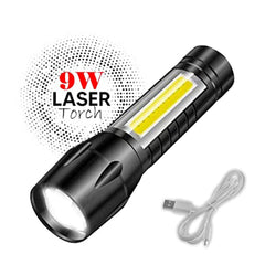 7528 Mini Search Rechargeable LED Long Range Flashlight Emergency Light Torch DeoDap