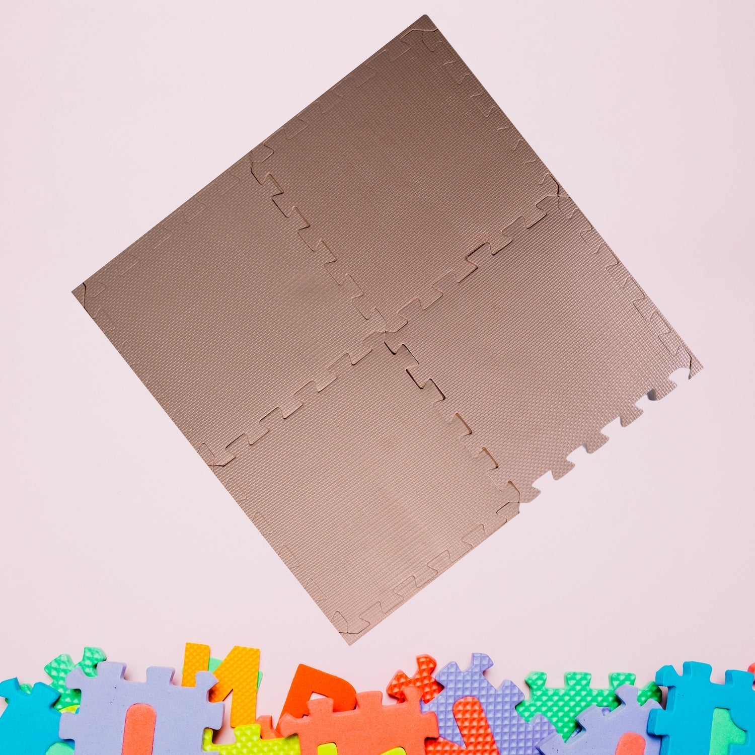 7539 Kids mats for Floor Soft Plush Foam Babies Puzzle Interlocking Play mats for Crawling Playing Tile mat Carpet Rug for Infants and Toddlers (Size :- 63x63Cm Set Of 4Pc) DeoDap