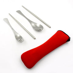 5820 Picnic Dinner Spoon Fork Chopsticks Cutlery Tablewares Set Traveling Spoon Set High Quality Cutlery Set (4 PC / 1 Set )