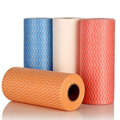 1601 Non Wooven Fabric Disposable Handy Wipe Cleaning Cloth Roll (1Pc) DeoDap